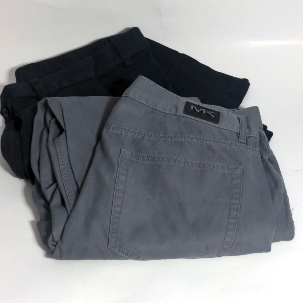Michael Kors and George men's dress pants grey black 34x32